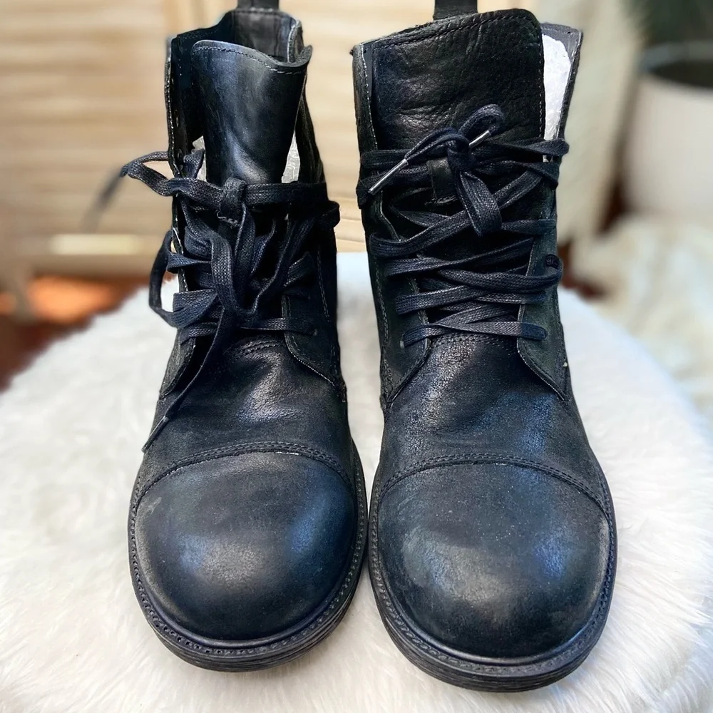 Harley-Davidson Black Leather Boots-Cambridge